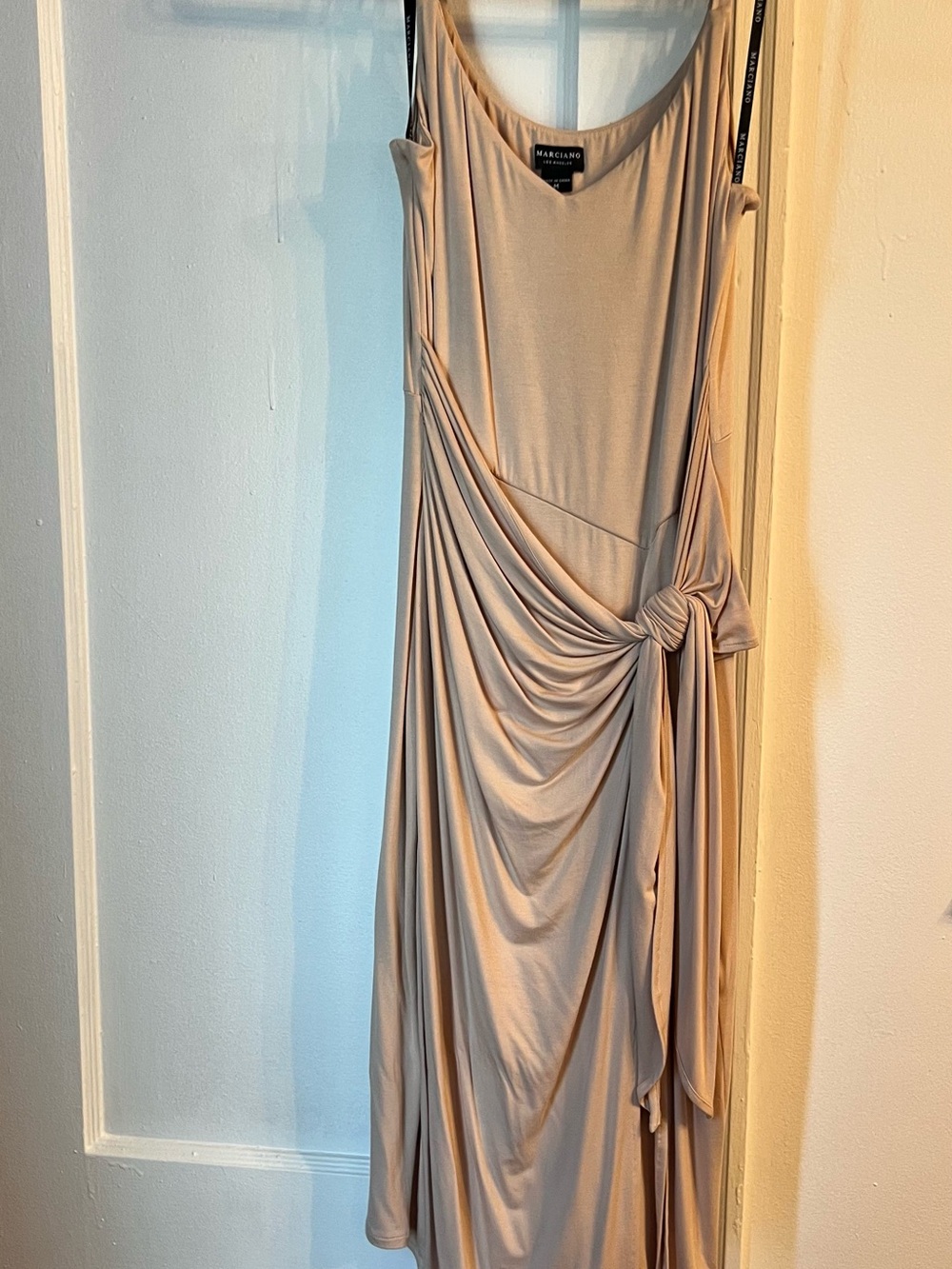 Marciano Blush Knot-Detail Midi Dress